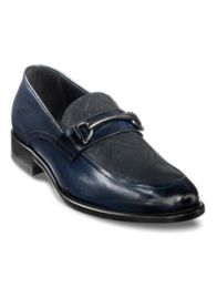 Mens navy blue hot sale dress loafers