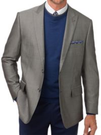 Classic Fit Silk & Wool Herringbone Peak Lapel Sport Coat