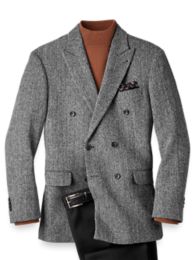 Classic Fit Harris Tweed Double Breasted Sport Coat | Paul Fredrick