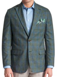 Classic Fit Wool, Silk & Linen Windowpane Notch Lapel Sport Coat | Paul ...
