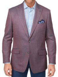 Classic Fit Silk & Wool Solid Peak Lapel Sport Coat Paul Fredrick