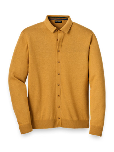 Paul Fredrick Mens Silk Cotton Cashmere V-Neck Pullover Sweater Vest 