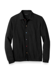 Cotton Button Front Camp Collar Sweater – Paul Fredrick