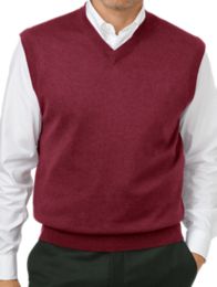 Silk, Cotton and Cashmere Pullover Sweater Vest | Paul Fredrick