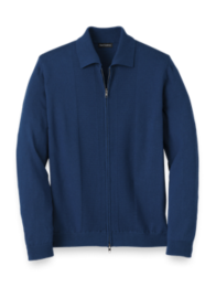 Silk, Cotton & Cashmere Full Zip Polo – Paul Fredrick