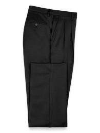 Wool Gabardine Pleated Pants – Paul Fredrick