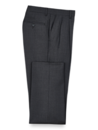 Stretch gabardine pants with logo label in Brown for