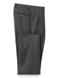 Wool Flannel Pleated Pant