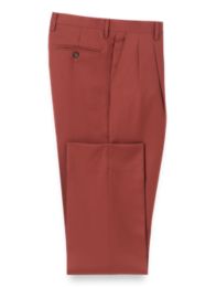 Wool Gabardine Pleated Pants – Paul Fredrick