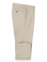 Cotton Stretch Twill Flat Front Pants – Paul Fredrick