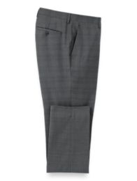 Dress Pants Slim Fit Gray Microfiber Wool Feel Dress Slacks