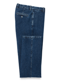 Men's pleated front hot sale denim jeans