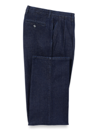 Men's pleated front hot sale denim pants