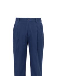 Cotton Stretch Twill Pleated Pants