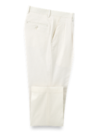 Double Pleated tropic Wool Trousers Light Grey – BENEVENTO