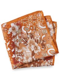 White Floral And Orange Tissue Paper