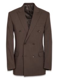 Classic Fit Essential Wool Double Breasted Peak Lapel Suit Jacket