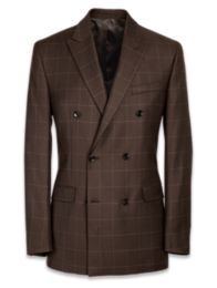 Classic Fit Essential Wool Double Breasted Peak Lapel Suit Jacket Paul Fredrick