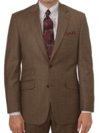 Tailored Fit Glen Plaid Notch Lapel Suit Jacket Paul Fredrick