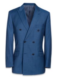 Super 120's Sharkskin Double Breasted Suit Jacket | Paul Fredrick