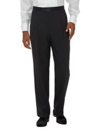 pleated tuxedo pants