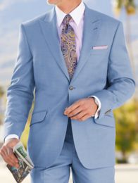 Tailored Fit Super 120's Sharkskin Peak Lapel Suit Jacket