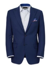Premium Dark Blue wool blend stretch Pant Suit
