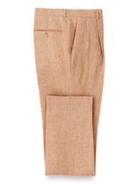 Linen Solid Pleated Suit Pants – Paul Fredrick