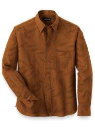 Cotton Solid Leaf Jacquard Casual Shirt – Paul Fredrick