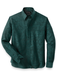 Cotton Solid Paisley Jacquard Casual Shirt – Paul Fredrick