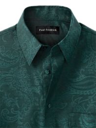 Cotton Solid Paisley Jacquard Casual Shirt – Paul Fredrick