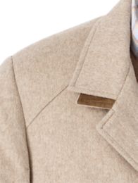 Men's Jacket in Solid Oatmeal Wool | Paul Fredrick