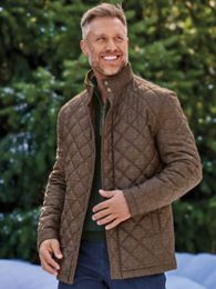 Microfiber Houndstooth Quilted Jacket – Paul Fredrick