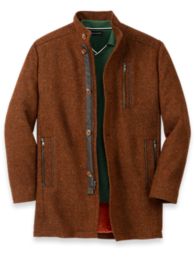 Men's Jacket in Solid Whiskey Wool | Paul Fredrick