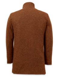 Wool Blend Solid Car Coat