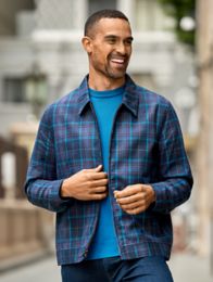 Blue plaid hotsell jacket mens