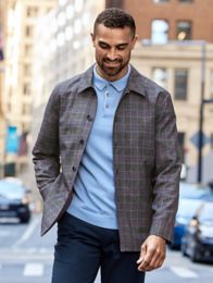 Check shirt deals with coat