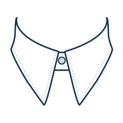 Edge Stitch Straight Collar