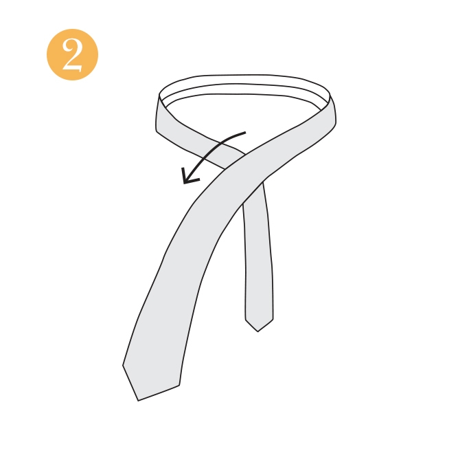 The Four-in-Hand Knot step 2 image