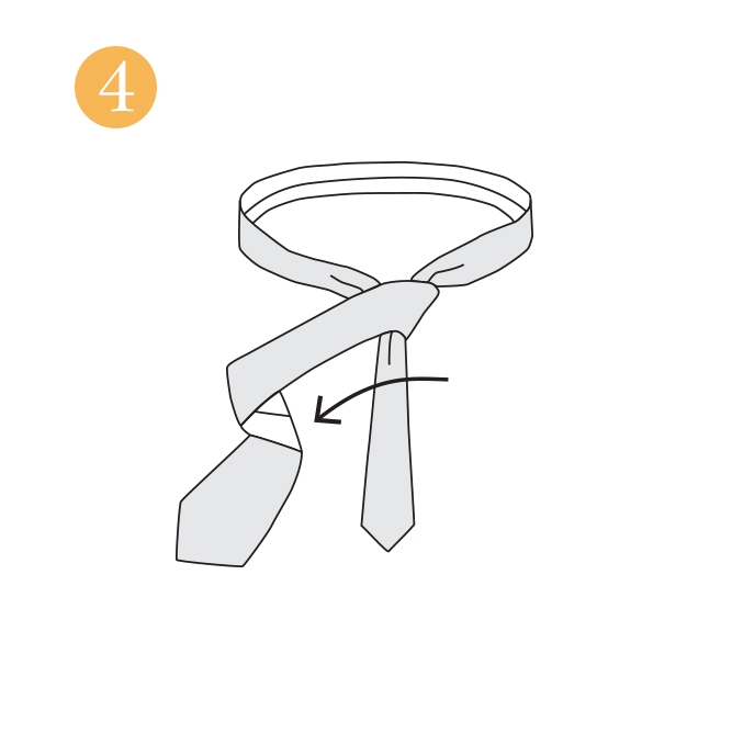 How to tie a tie - The four in hand knot