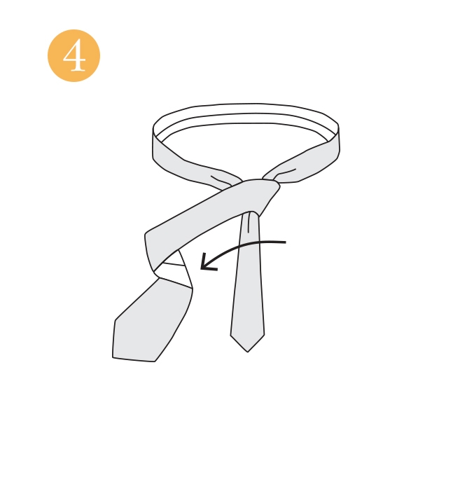 The Four-in-Hand Knot step 4 image