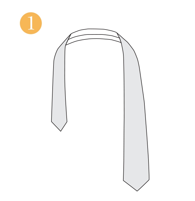 The Half Windsor Knot step 1 image