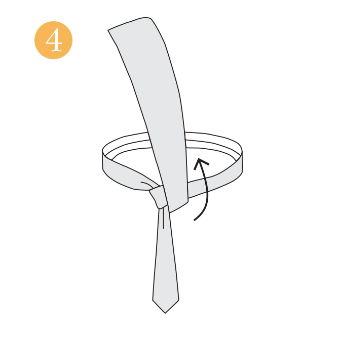 The Half Windsor Knot step 4 image