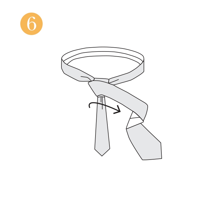 The Half Windsor Knot step 6 image