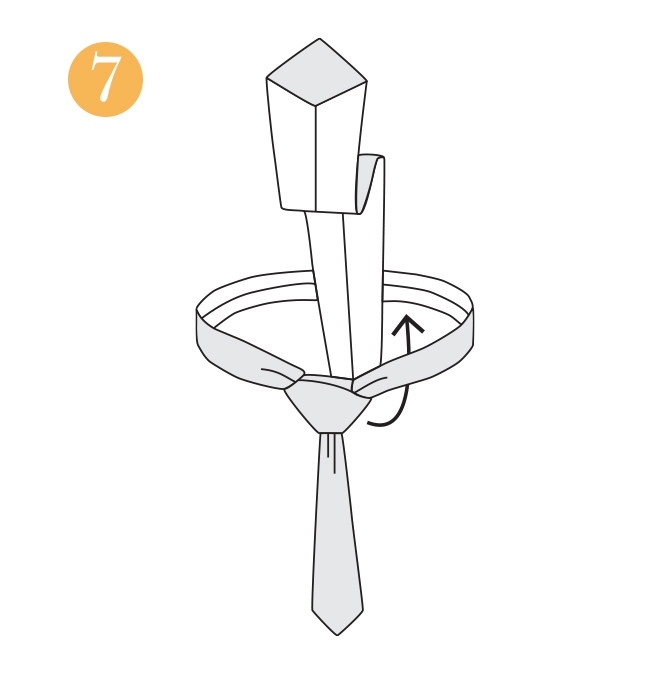 The Half Windsor Knot step 7 image