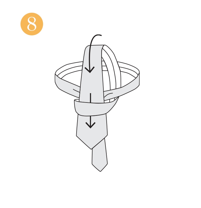 The Half Windsor Knot step 8 image