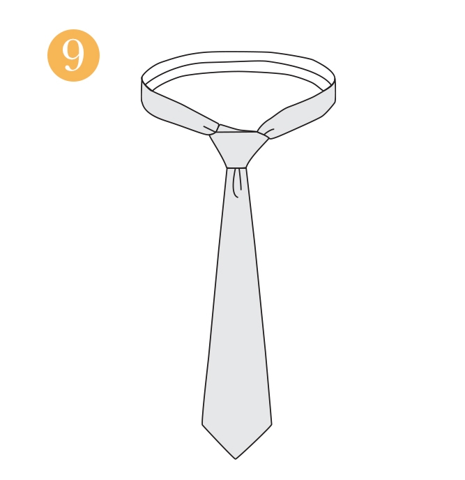 The Half Windsor Knot step 9 image