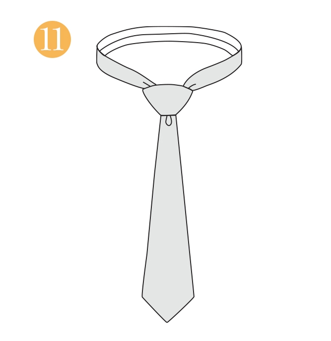 The Full Windsor Knot step 11 image