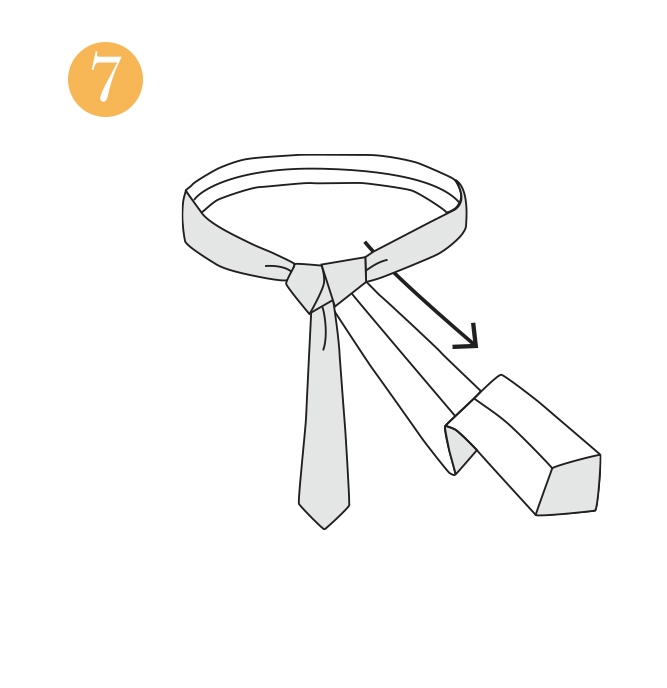 The Full Windsor Knot step 7 image