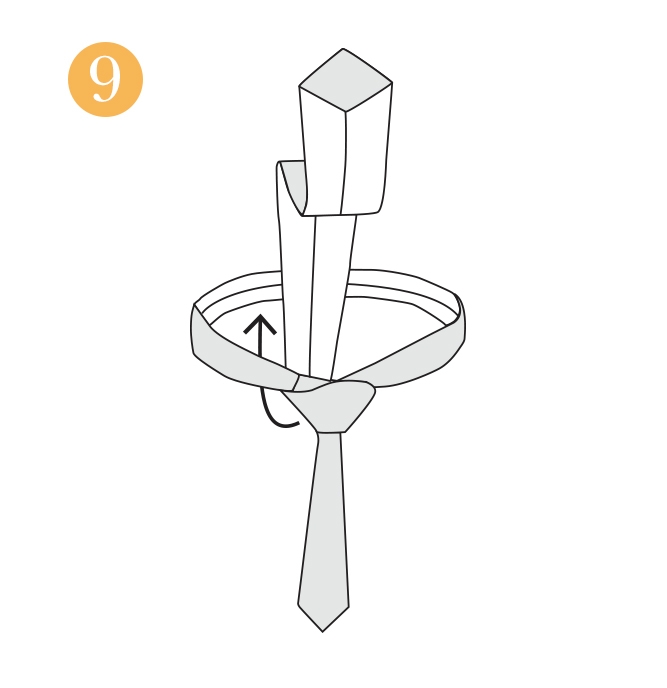 The Full Windsor Knot step 9 image